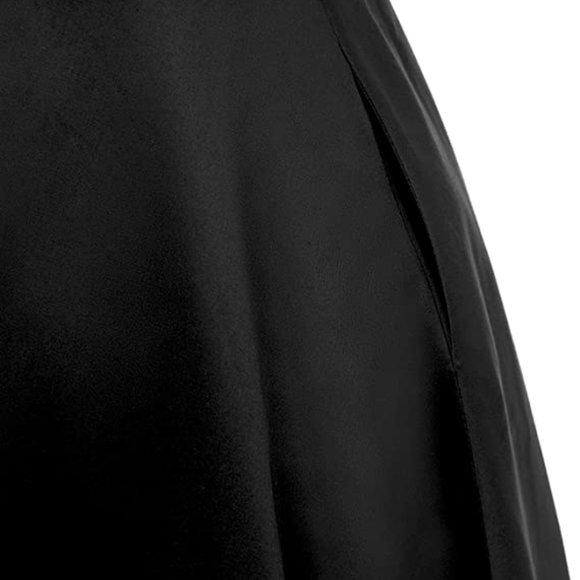 NWOT! Spaghetti Strap Empire Waist A-line Zipper Pockets 50s Style Dress 3XL Blk - Picture 6 of 6